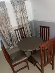 Used 4-Seater Wooden Dining Table with Chairs - 2