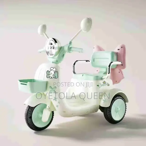 Children's Electric Bike - Green - 1
