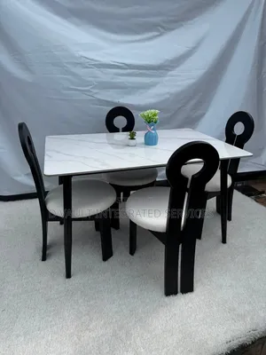 4 Seater Modern Marble Dining Set