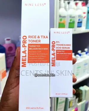 NineLess Mela-Pro Rice Toner & Tranexamic Acid Serum Set