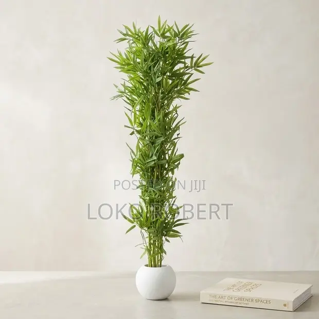 Artificial Blue Blossom Floor Plant in Luxury Vase - 1