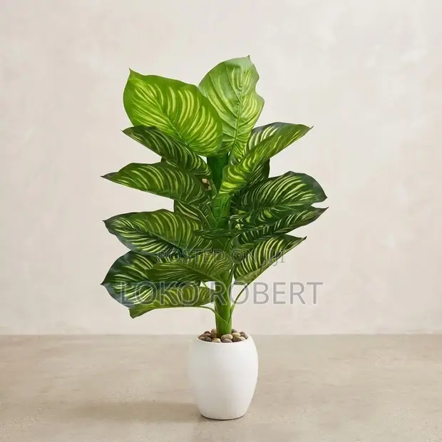 Artificial Calathea / Zebra Plant Decorative Faux Plant - 1