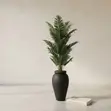 Artificial Autumn Croton Flower in Stone-Finish Vase - 2