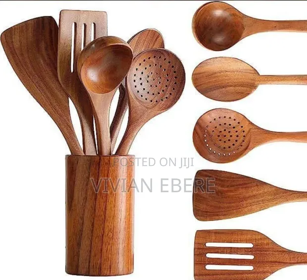 Wooden Cooking Spoon Set - 1