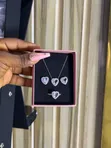Stainless Steel Heart Jewelry Set - 2