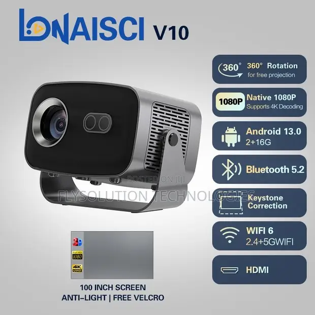 V10 Android Projector with WiFi/Bluetooth - 1