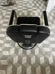 Executive Salon Chair - Black with White Trim - 1