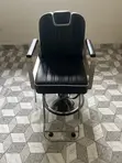 Executive Salon Chair - Black with White Trim - 3