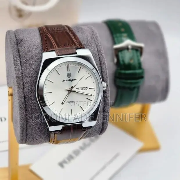 Poedagar Sleek Leather Watch - Brand New - 1