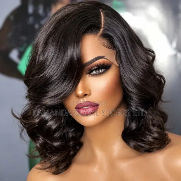 Short Body Wave Side Part HD Lace Front Bob Wig - 1
