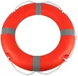 Red Marine Life Ring Buoy with Reflective Strips - 1