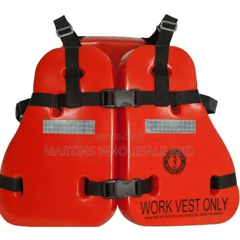 Vinyl-Coated Foam Work Vest - Red - 1