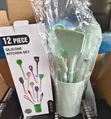 12pcs Pure Silicone Spoon Set - 1
