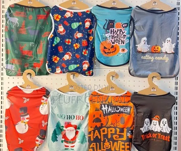 Bundle of 100pcs Christmas & Halloween Pet Clothes - 1