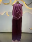 Cowl Neck Top and Palazzo Pants Set - 1