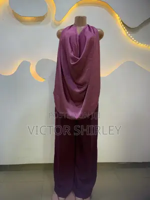 Cowl Neck Top and Palazzo Pants Set