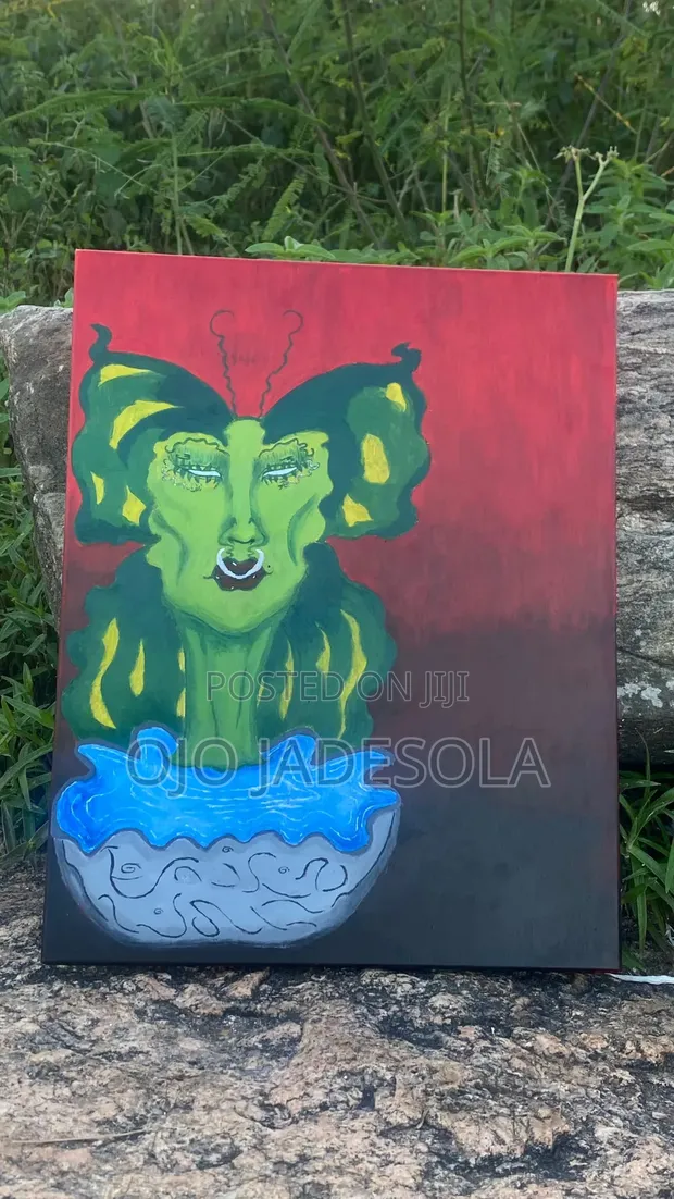 Zanen 'Butterfly Head' da Acrylic Paint, Girman 16x20 Inches - 1