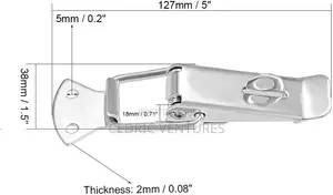 Stainless Steel Spring Loaded Toggle Clip Lock 127mm (1pc)
