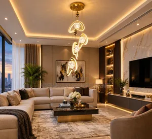 European Style Light Luxury LED Crystal Chandelier