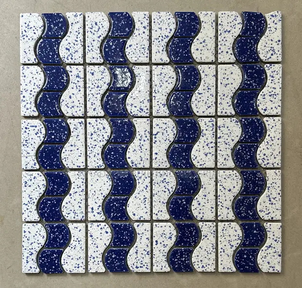 Blue Snake Design Mosaic Tiles - 1