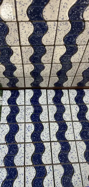 Blue Snake Design Mosaic Tiles