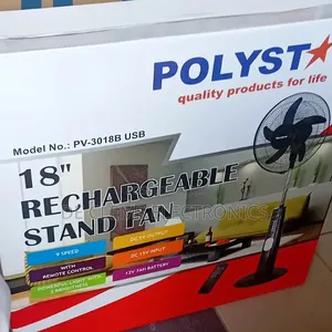 Polystar 18" Rechargeable Standing Fan