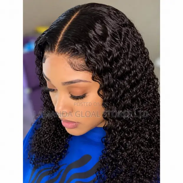 Doguwar Gashi Mai Lallausan Gashi Middle Part HD Lace Front Gashin Mutum - 1