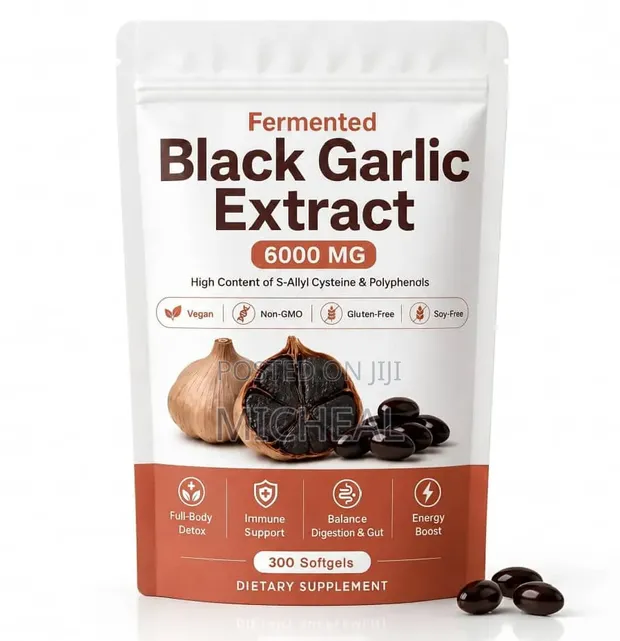 Fermented Black Garlic Extract - 300 Softgels - 1