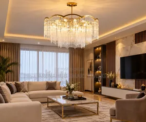 Modern Crystal Glass LED Chandelier for Living Room/Bedroom