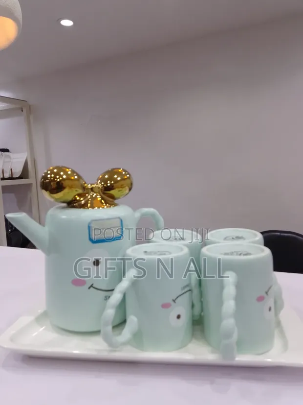 Beautiful Tea Tray Set - Pink or Blue - 1