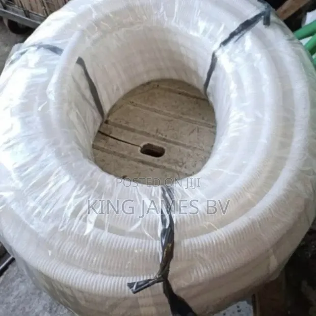 White Flexible Conduit Pipe - Electrical Cable Protection - 1