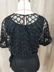 Bespoke Kimono Lace Top - Black - 4