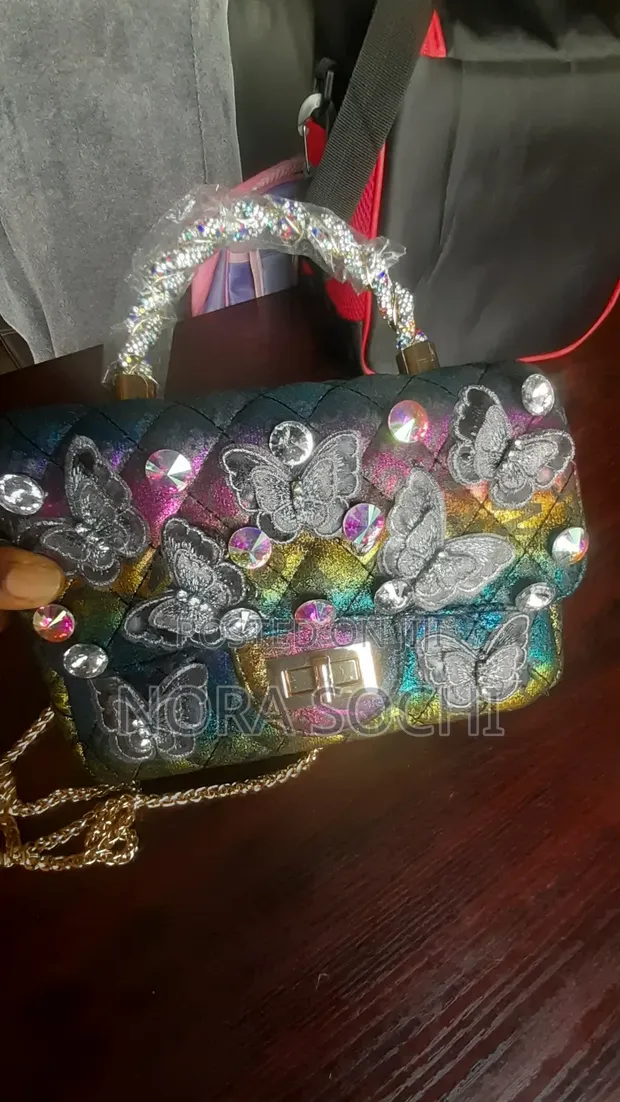 Rhinestone Chain Handbag - 1