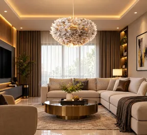 Nordic Creative Feather Chandelier Pendant Light