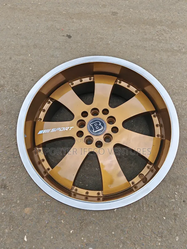 17 Inch Universal Hole Gold BBS Wheels - 1