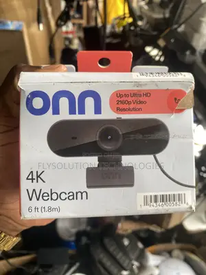 ONN 4K Webcam with Autofocus & Dual Mics