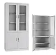 Boss Office Products 6-Compartment Glass Door Bookshelf with Lower Storage - 2