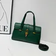 Genuine Leather Top Handle Handbag - 3