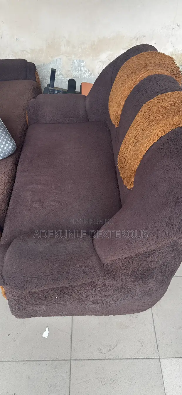 Home Interiors 5-Seater Sofa Set - Brown Suede - 1