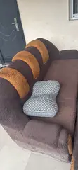 Home Interiors 5-Seater Sofa Set - Brown Suede - 2