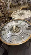 Luxury Round Glass Table with Working Clock - 3
