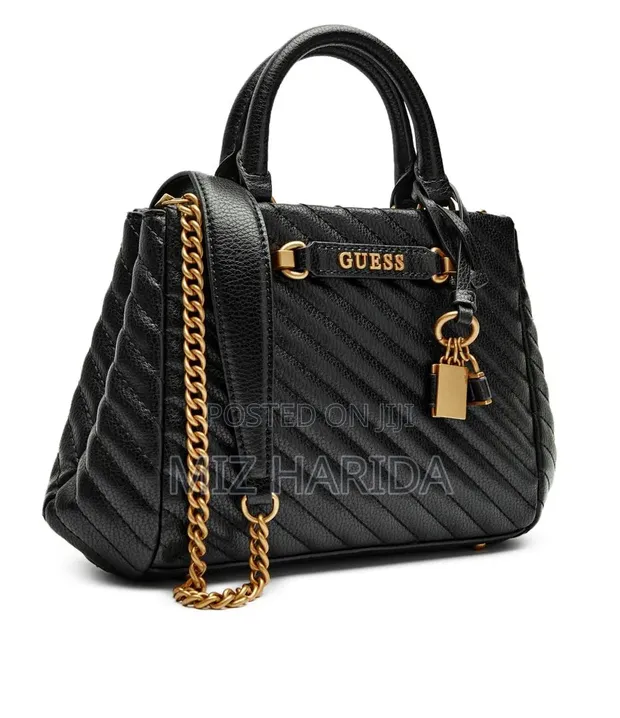 Guess Structured Handbag - Genuine Leather - 1