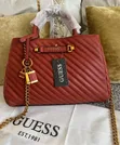 Guess Structured Handbag - Genuine Leather - 3