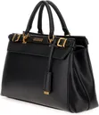 Guess Top Handle Handbag - Black Genuine Leather - 2