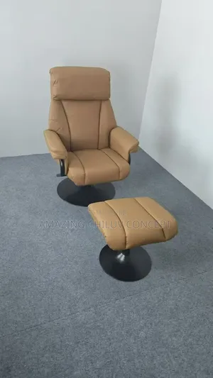 Luxury Executive Recliner Chair with Footrest - Brown