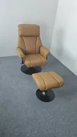 Luxury Executive Recliner Chair with Footrest - Brown - 1