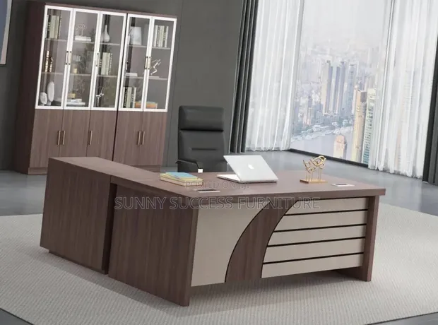 1.6m Executive Office Table with Drawer - 1