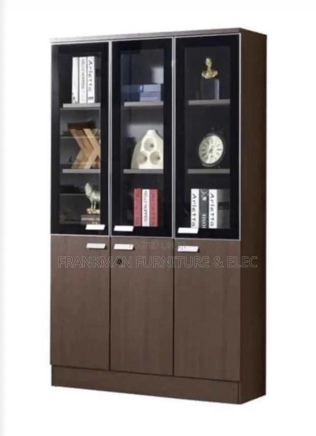 Boss Office Products Wooden Bookshelf with Storage Cabinets - 1
