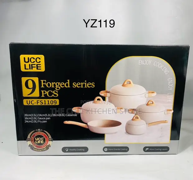 UCC 9-Piece Forged Ceramic Cookware Set - 1