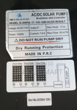 2HP AC/DC Hybrid Solar Irrigation Water Pump